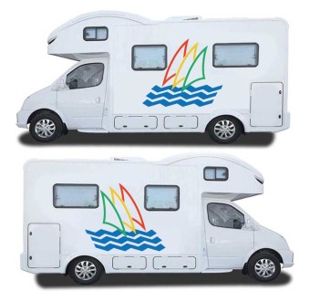 Maritime Themed Caravan Sticker Set Mod.12 - Star Sam