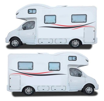 Abstrakt Stil Caravan Aufkleber Set für Wohnwagen Mod.68 - Star Sam