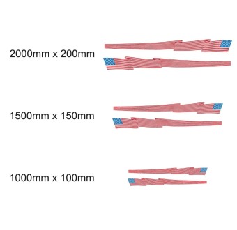 Set Di Adesivi Per La Carovana Della Bandiera USA - Star Sam