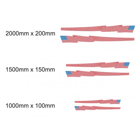 Set Di Adesivi Per La Carovana Della Bandiera USA - Star Sam