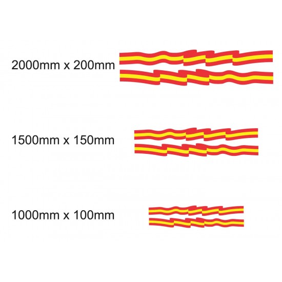 Set Autocollants Pour Caravane Avec Drapeau Espagnol- Star Sam