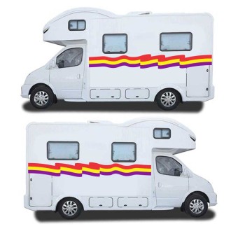 Set Autocollant Pour Caravane Drapeau Républicain (Espagne) - Star Sam