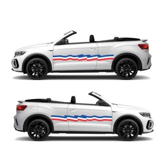 France Flag Caravan Stickers Set - Star Sam