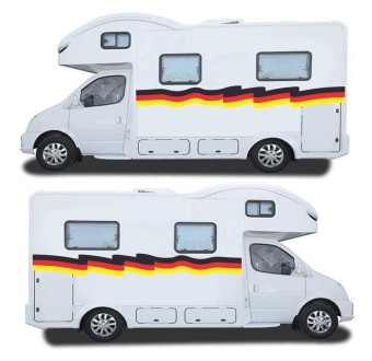 Germany Flag Caravan Stickers Set - Star Sam