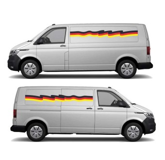 Germany Flag Caravan Stickers Set - Star Sam