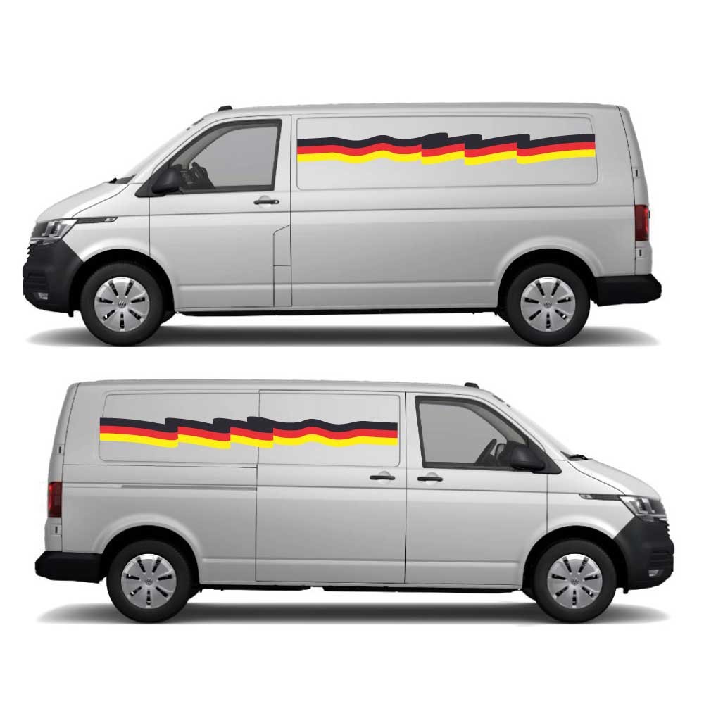 Aufkleber für Autos Wohnwagen Deutschland-Flagge