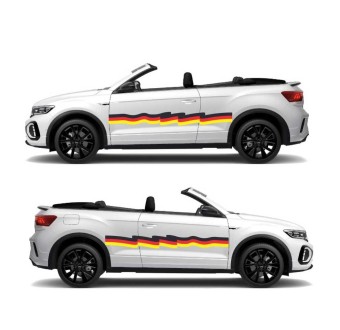 Germany Flag Caravan Stickers Set - Star Sam