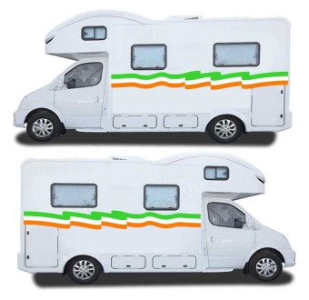 Ireland Flag Caravan Sticker Set - Star Sam