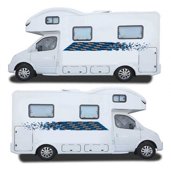 Abstrakt Stil Caravan Aufkleber Set für Wohnwagen Mod.69 - Star Sam