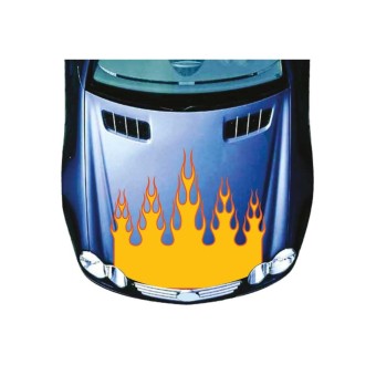 Flames Of Fire Car Bonnet Sticker Set Mod.13 - Star Sam