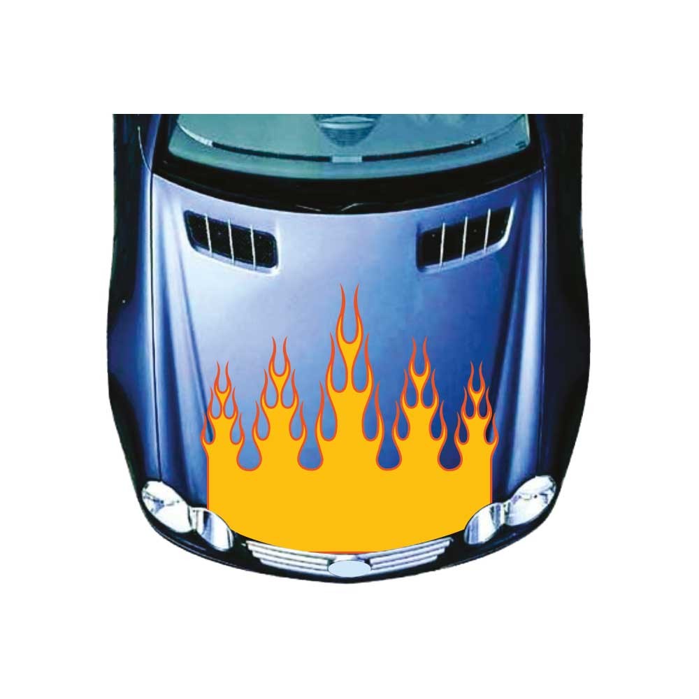 Flames Of Fire Car Bonnet Sticker Set Mod.13 - Star Sam