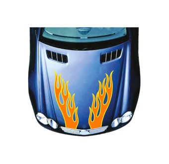 Flames Of Fire Car Bonnet Sticker Set Mod.14 - Star Sam