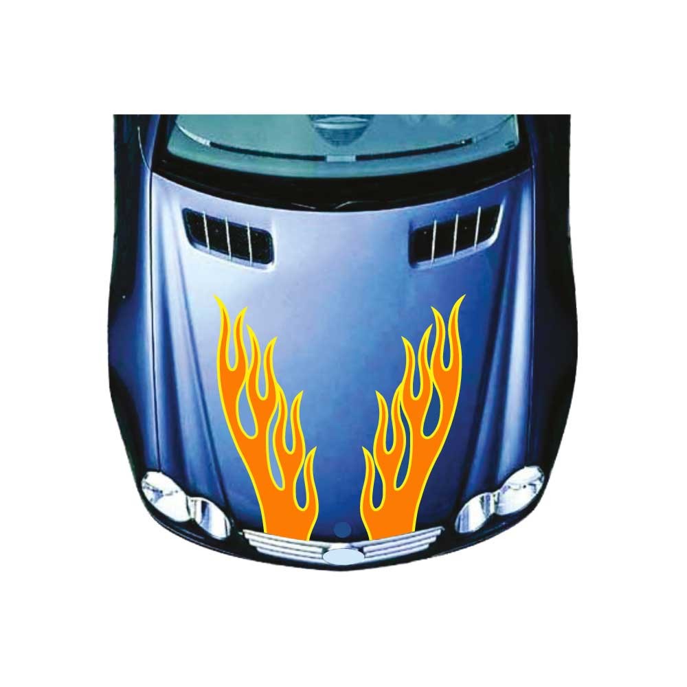 Flammen Des Feuers Auto Motorhaube Aufkleber Set Mod.14 - Star Sam