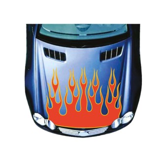 Flames Of Fire Car Bonnet Sticker Set Mod.15 - Star Sam