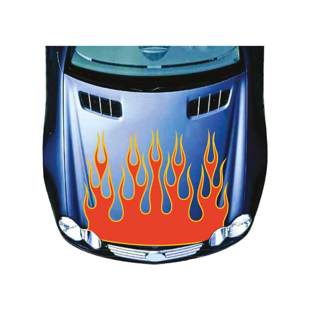 Flammen Des Feuers Auto Motorhaube Aufkleber Set Mod.15 - Star Sam