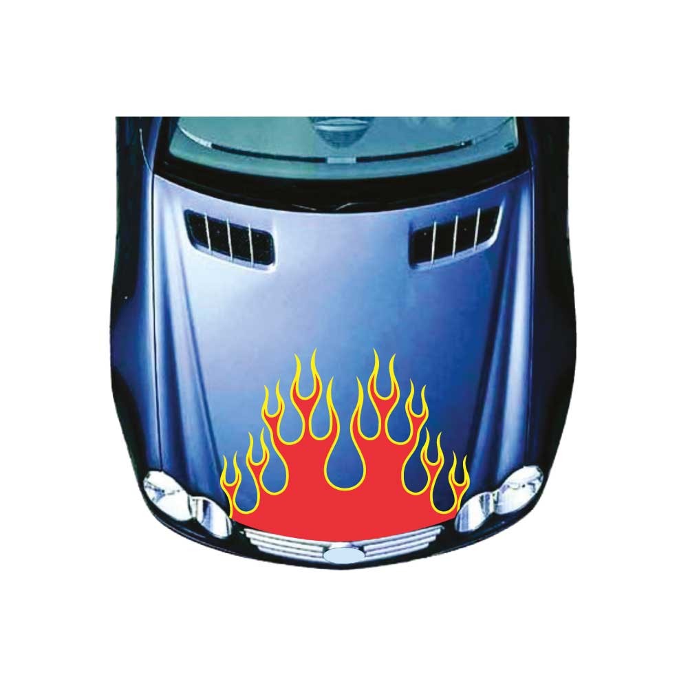 Flammen Des Feuers Auto Motorhaube Aufkleber Set Mod.16 - Star Sam