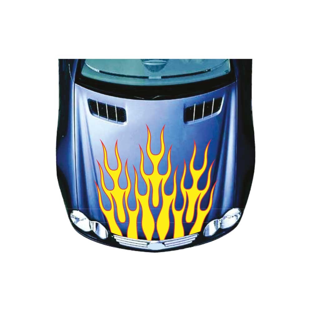 Flammen Des Feuers Auto Motorhaube Aufkleber Set Mod.17 - Star Sam
