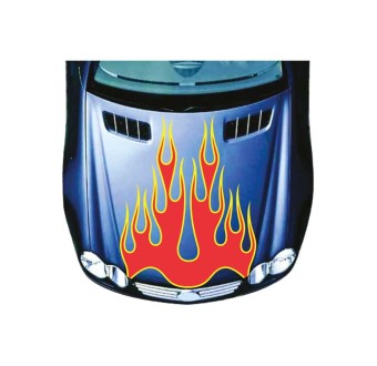 Flames Of Fire Car Bonnet Sticker Set Mod.20 - Star Sam