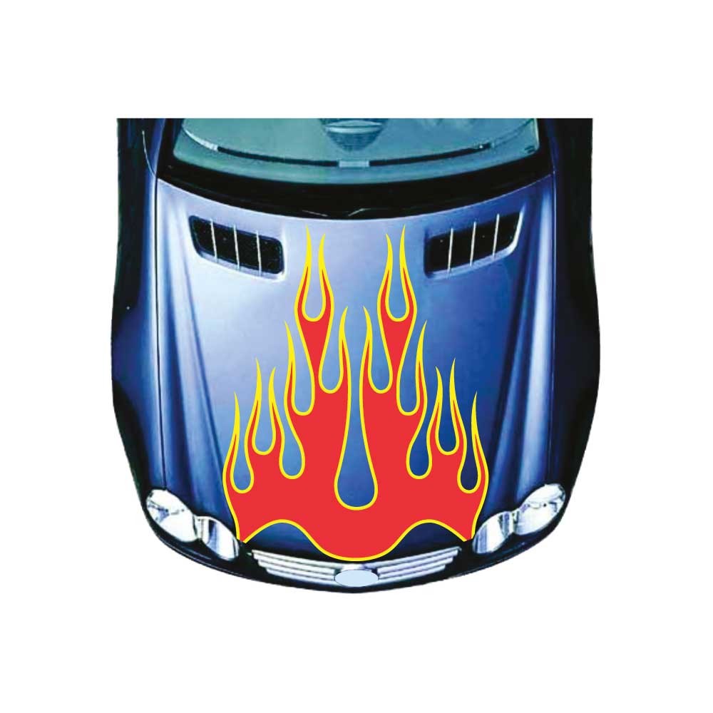 Flammen Des Feuers Auto Motorhaube Aufkleber Set Mod.20 - Star Sam