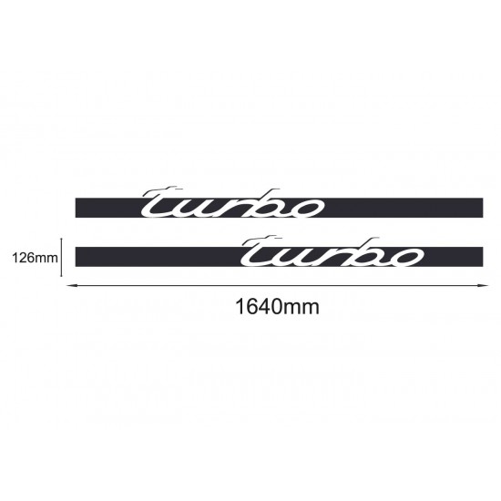 Conjunto De Autocolantes Porsche Turbo Sidestripe - Star Sam