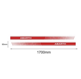 Jeu Autocollants Bandes Latérales Abarth - Star Sam