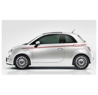 Conjunto De Autocolantes Fiat 500 Sidestripe - Star Sam