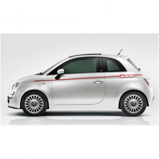 Conjunto De Autocolantes Fiat 500 Sidestripe - Star Sam