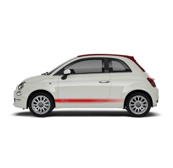 Conjunto De Autocolantes Fiat 500 Sidestripe Mod.2 - Star Sam