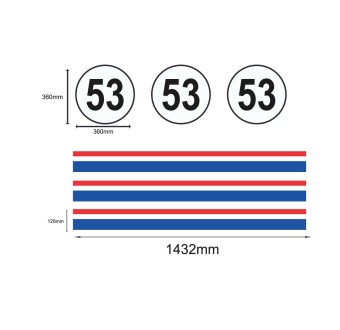 Volkswagen Beetle 53 Zestaw Naklejek - Star Sam