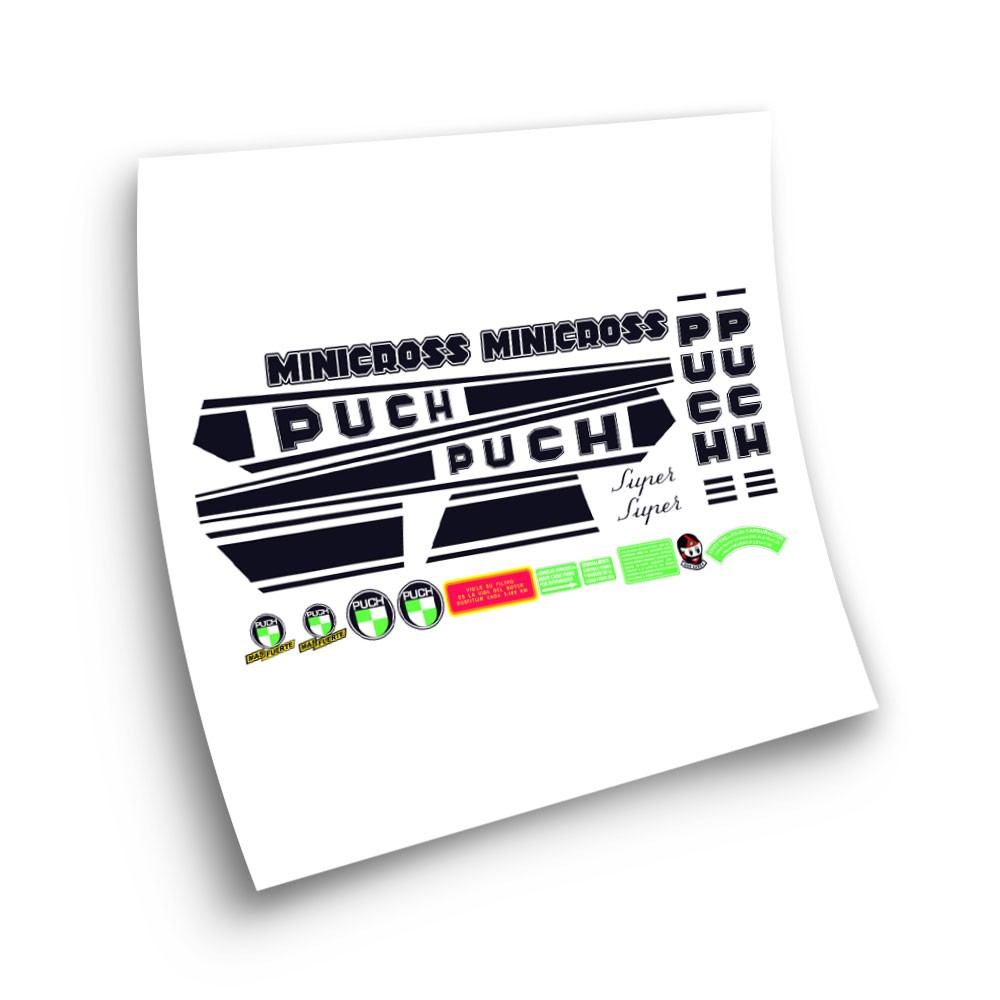 Autocolantes de Moto Puch Minicross Super Sticker Set - Star Sam