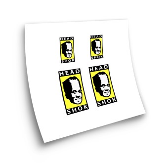 Stickers Pour Velo con logo Head Shox Decoupe - Star Sam